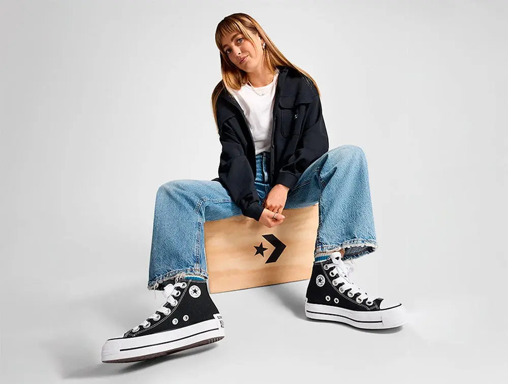 Zapatilla Converse Chuck Taylor Lift Sketch Mujer Negro