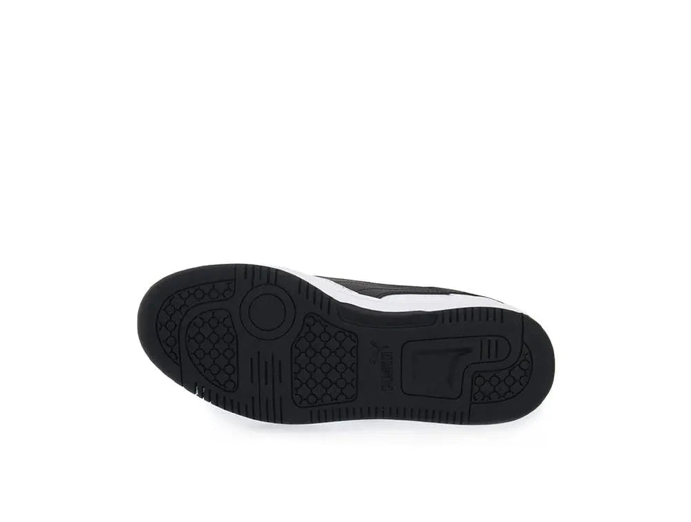 Zapatilla Puma Rebound V6 Niños Negro - Blanco
