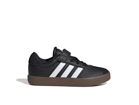 Zapatilla Adidas Vl Court 3.0 Niños Negro - Blanco