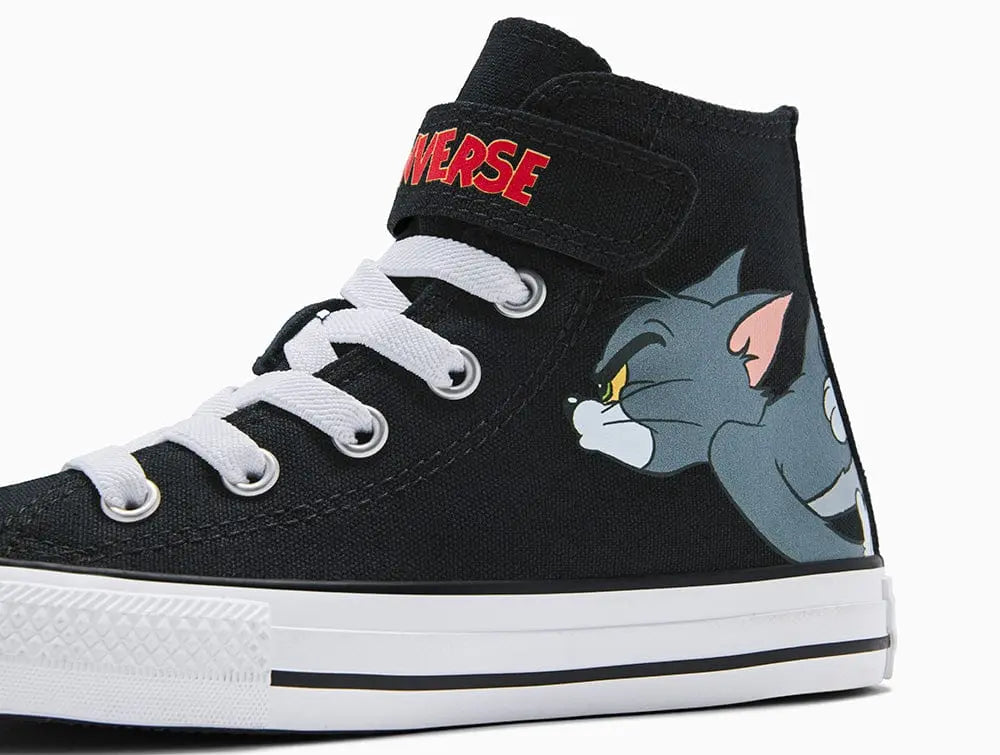 Zapatilla Converse Chuck Taylor 1V Tom y Jerry Niños Negro