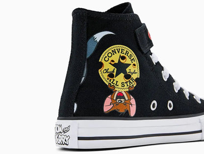 Zapatilla Converse Chuck Taylor 1V Tom y Jerry Niños Negro