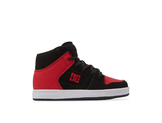 Zapatilla Dc Manteca 4 HI Niños Rojo Negro Blanco