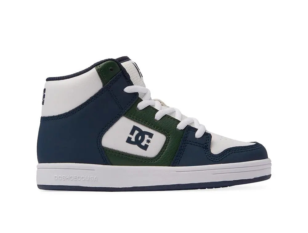 Zapatilla Dc Manteca 4 Hi Niños Blanco-Azul-Verde