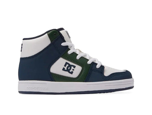 Zapatilla Dc Manteca 4 Hi Niños Blanco-Azul-Verde