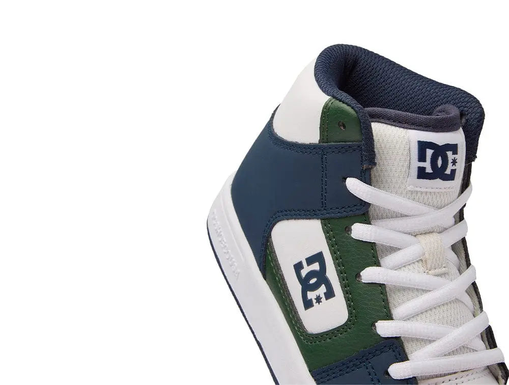 Zapatilla Dc Manteca 4 Hi Niños Blanco-Azul-Verde