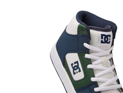 Zapatilla Dc Manteca 4 Hi Niños Blanco-Azul-Verde