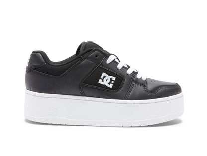 Zapatilla Dc Manteca 4 Plataforma Cuero Mujer Negro