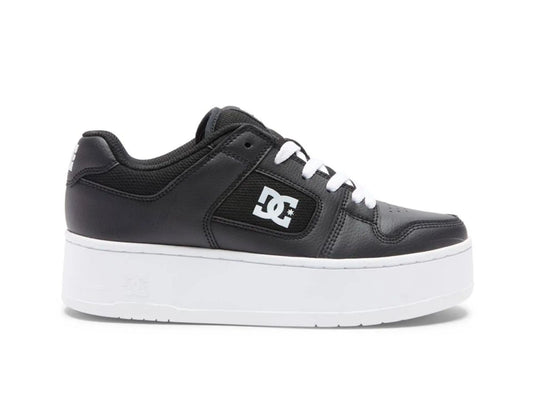 Zapatilla Dc Manteca 4 Plataforma Cuero Mujer Negro