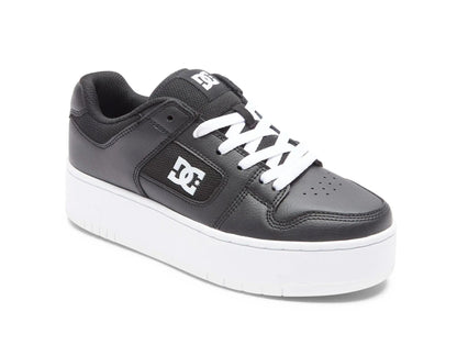 Zapatilla Dc Manteca 4 Plataforma Cuero Mujer Negro