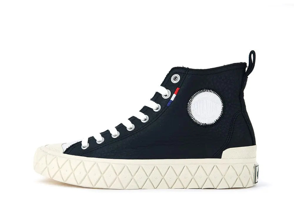 Zapatilla Palladium Palla Ace Mid Cuero Unisex Negro