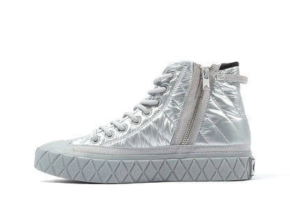 Zapatilla Palladium Palla Ace Re-Quilt Metal Mujer Gris