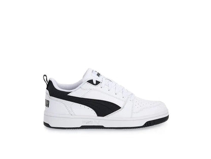 Zapatilla Puma Rebound V6 Niños Negro - Blanco