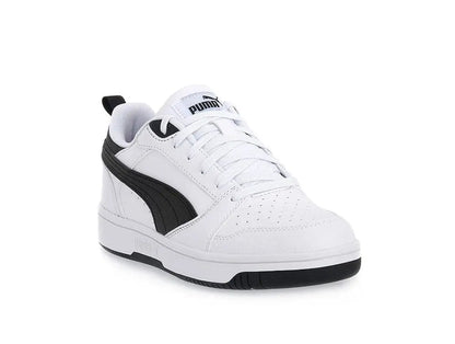 Zapatilla Puma Rebound V6 Niños Negro - Blanco