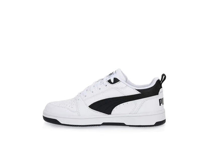 Zapatilla Puma Rebound V6 Niños Negro - Blanco
