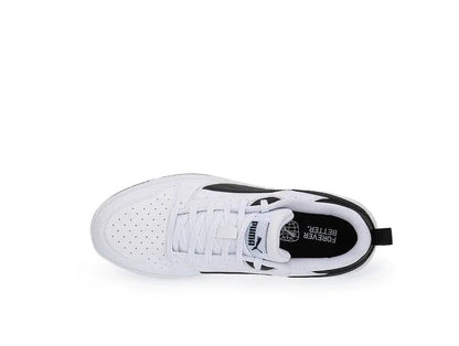 Zapatilla Puma Rebound V6 Niños Negro - Blanco