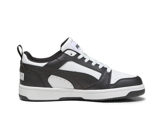 Zapatilla Puma Rebound V6 Niños Negro - Blanco