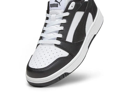 Zapatilla Puma Rebound V6 Niños Negro - Blanco