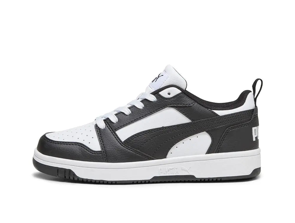 Zapatilla Puma Rebound V6 Niños Negro - Blanco