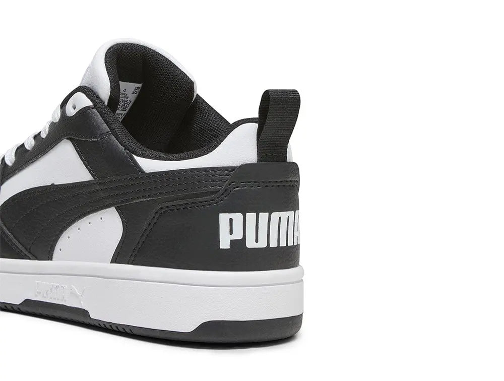Zapatilla Puma Rebound V6 Niños Negro - Blanco