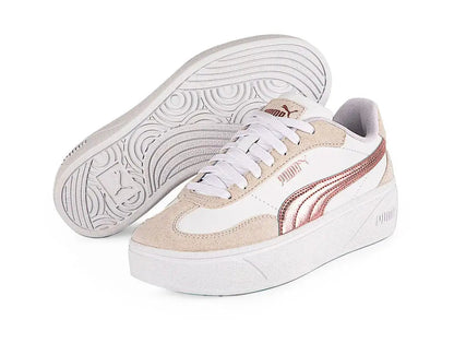 Zapatillas Puma Club II Era Platform Metallic Mujer Blanco